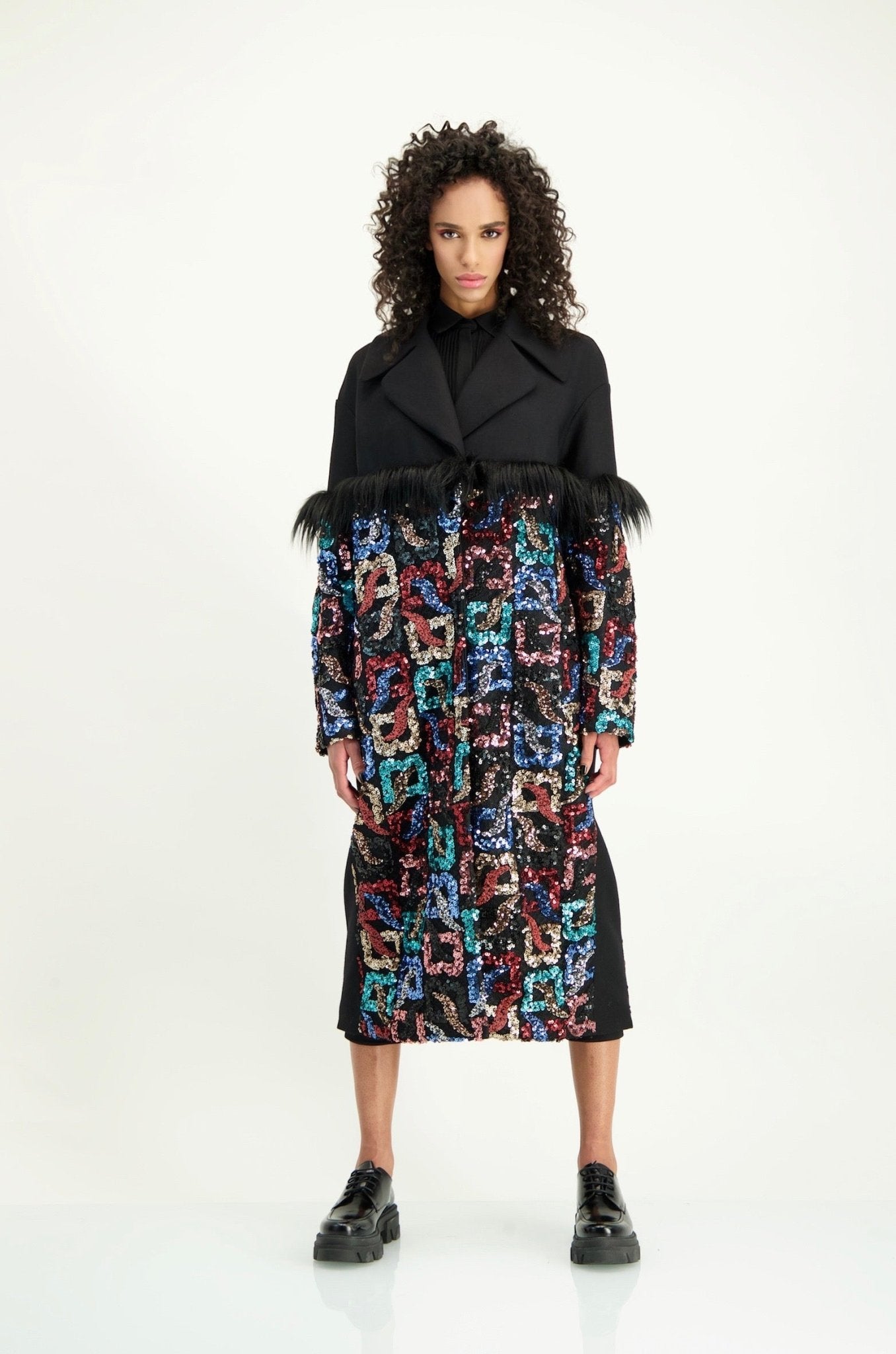 DINILA - Wool / Sequin Coat - Thang de Hoo