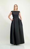 JAQUELINE - Evening Gown with boat neckline - Thang de Hoo